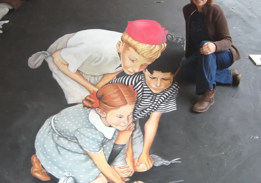 sidewalk chalk art