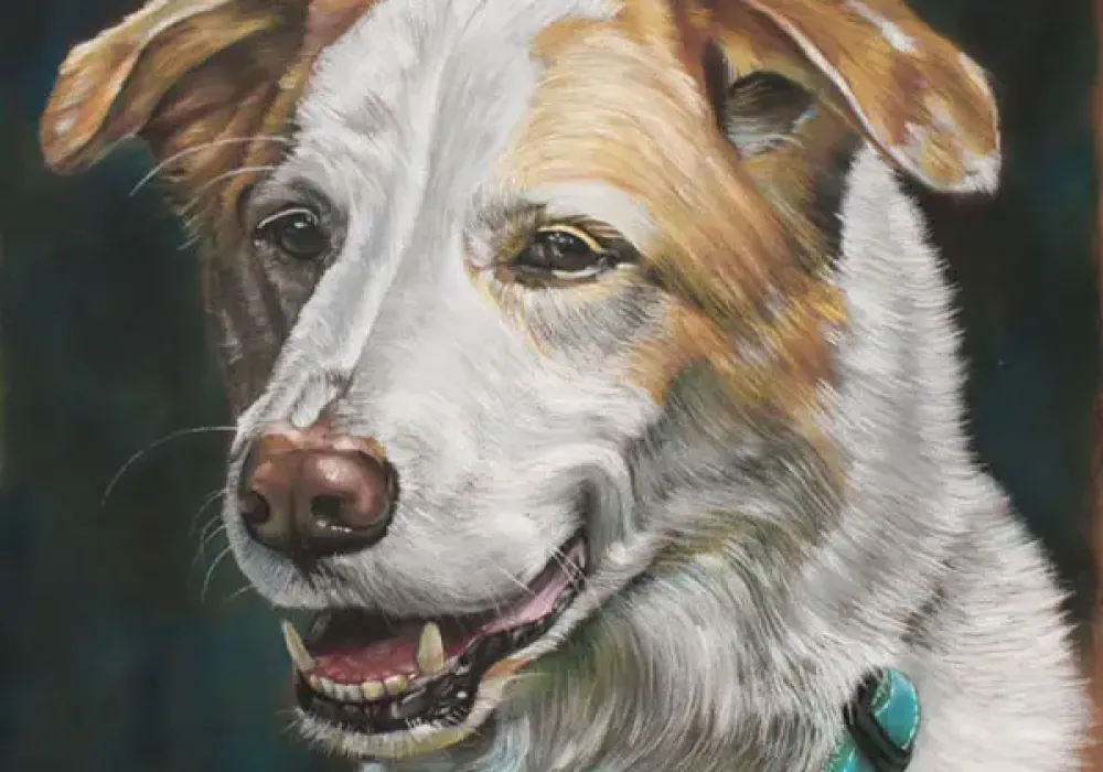 street painting dog